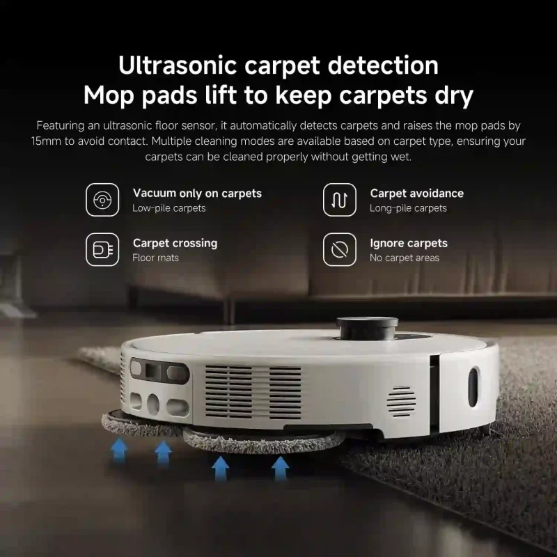 تشخیص فرش اولتراسونیک و بالا آمدن پدها تا ۱۵ میلی‌متر